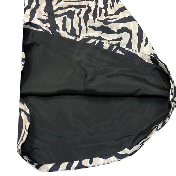 Karen Millen Zebra Print Shift mini Dress Back Cutout NEW - Picture 12 of 16